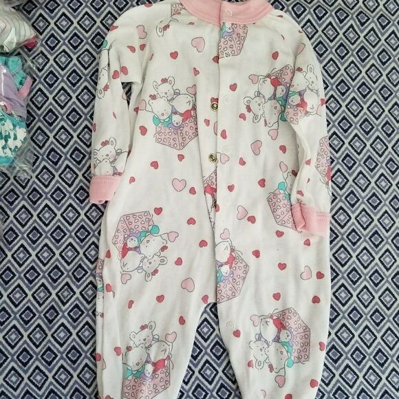 Honors Infant Size Large Footed Pajamas Zip Sleepwear One-Piece Cozy - Picture 1 of 3